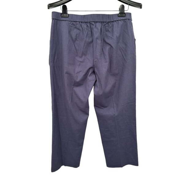 Coldwater Creek Women's Linen Blend Straight Leg Blue Purple Pants Size 12P - Picture 3 of 6